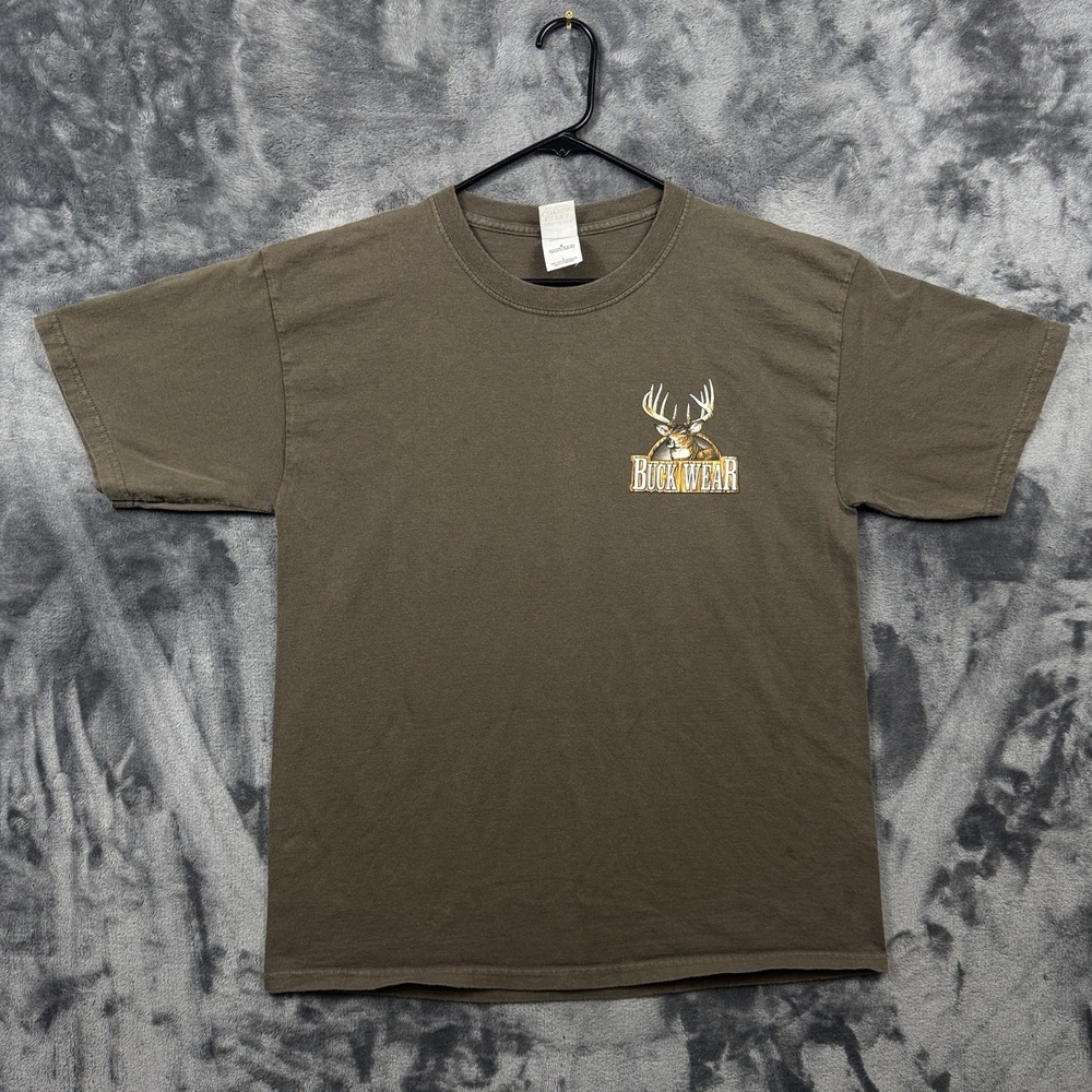 Buck Wear T-Shirt Mens Large Brown Bow Hunting Graphic Leave A Mark 2005 Tee
